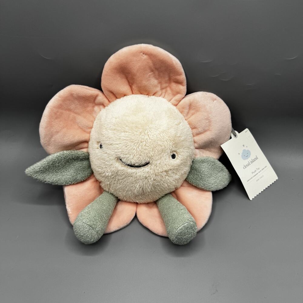 Cloud Island Pink Smiley Face Baby Plush 11" NEW